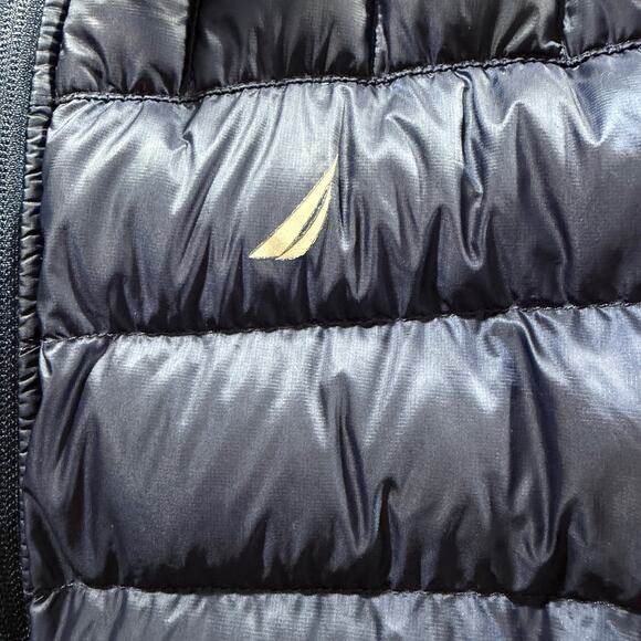 Nautica Men Blue Down Puffer Jacket Size Medium - Picture 7 of 14